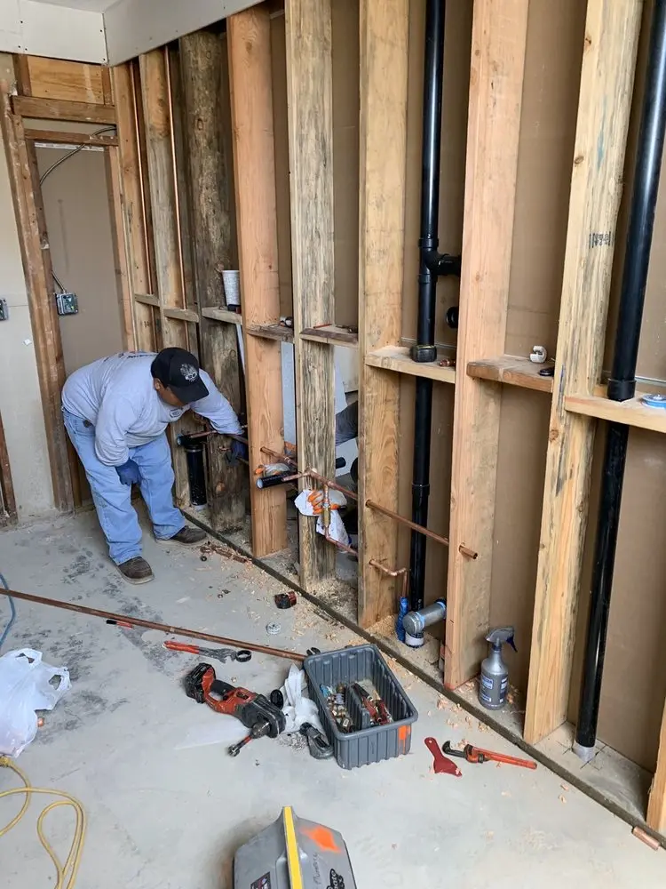 Commercial rough-in plumbing for Gas Line Repair in Chapman
